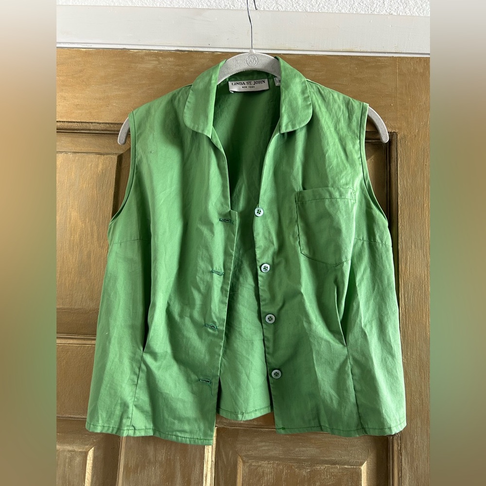 90s button down shirt vest‎